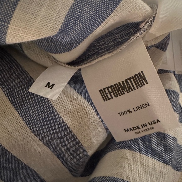 Reformation linen button down dress size medium - Picture 8 of 13